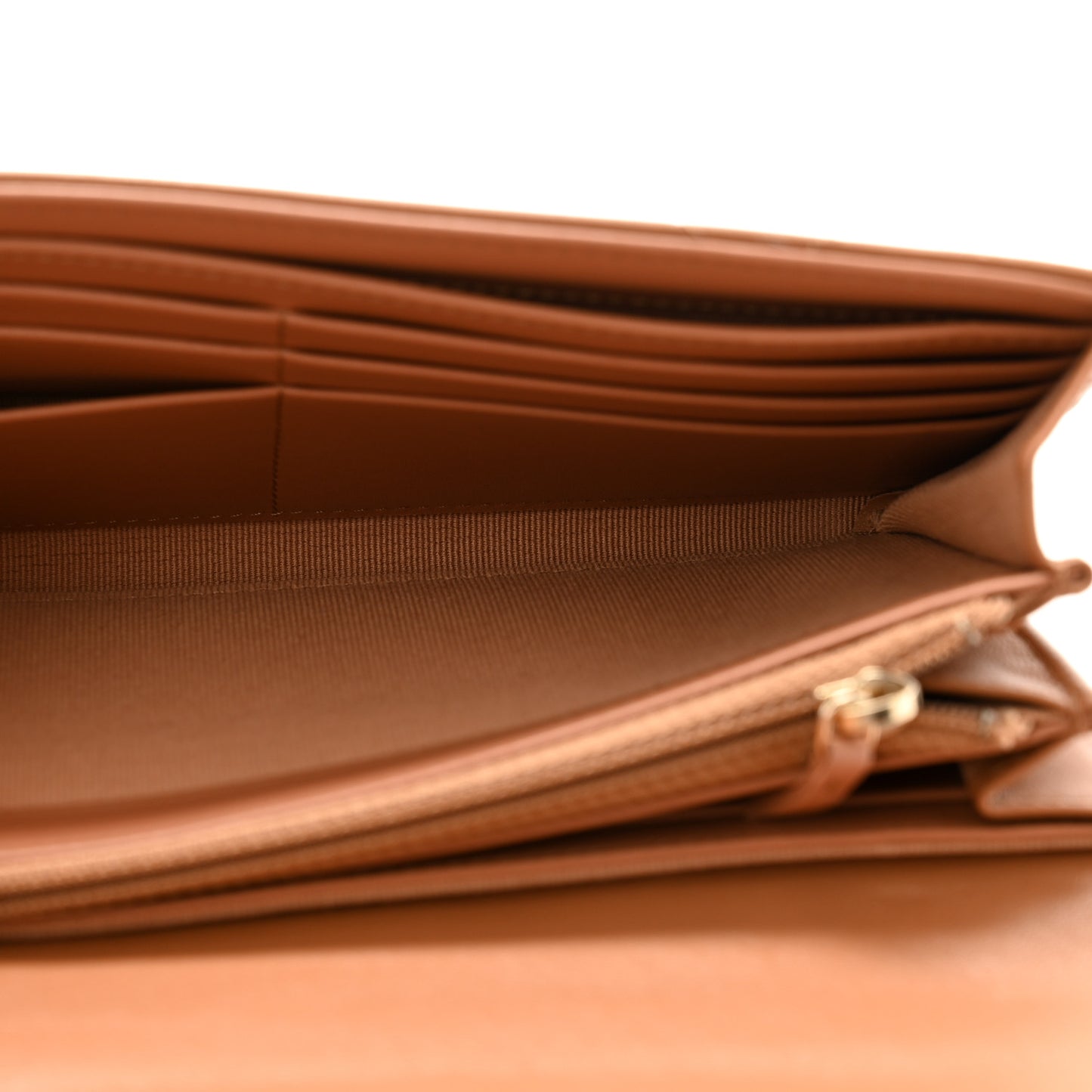 Lambskin Quilted Chanel 19 Flap Wallet Brown