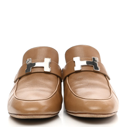 Hermes Goatskin Paradis Mules 36 Taupe 2 of 9