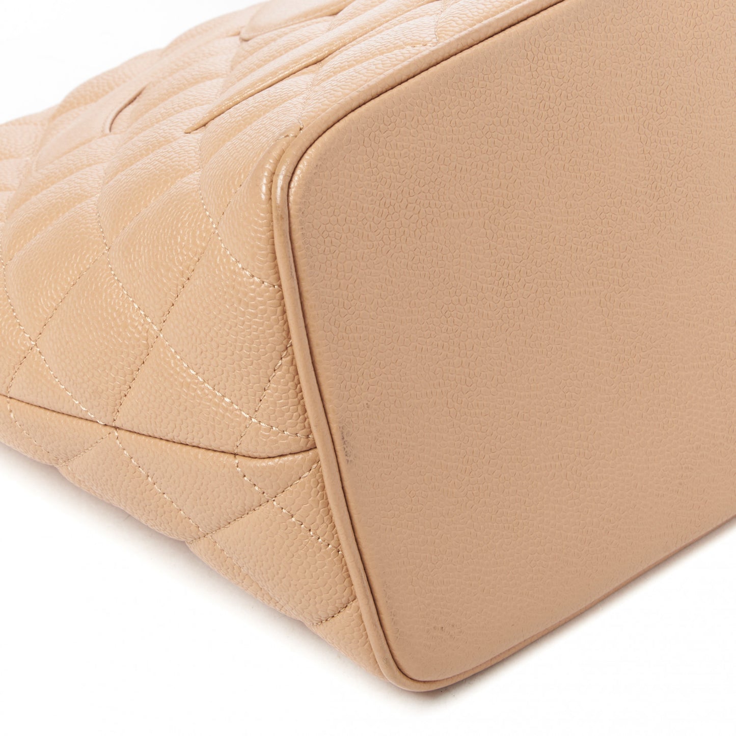 Caviar Quilted Medallion Tote Beige