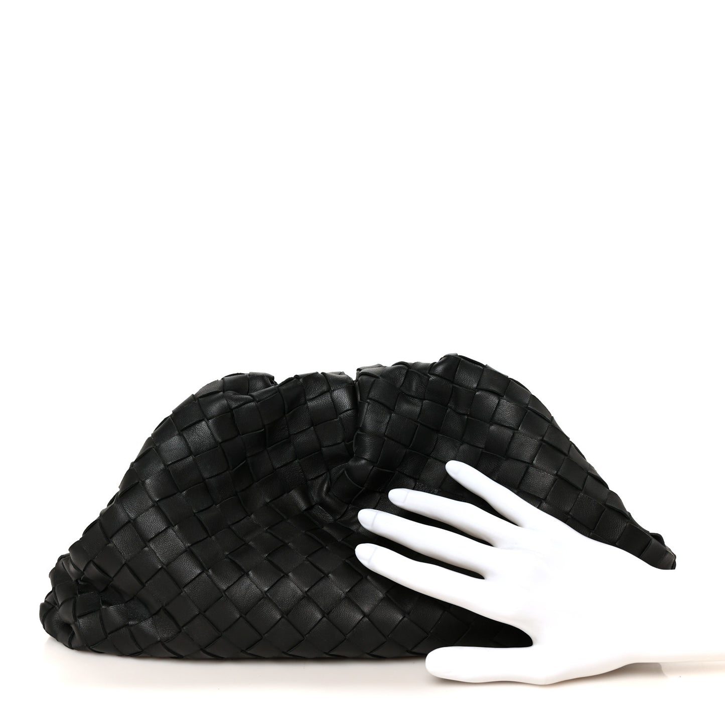 Nappa Maxi Intrecciato The Pouch Oversized Clutch Black