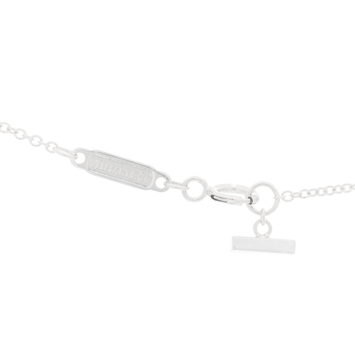 18K White Gold Diamond Mini T Smile Pendant Necklace