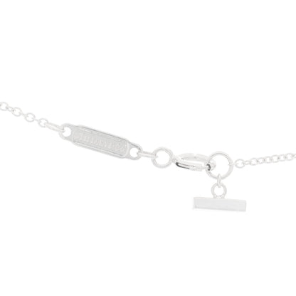 Tiffany 18K White Gold Diamond Mini T Smile Pendant Necklace 4 of 7