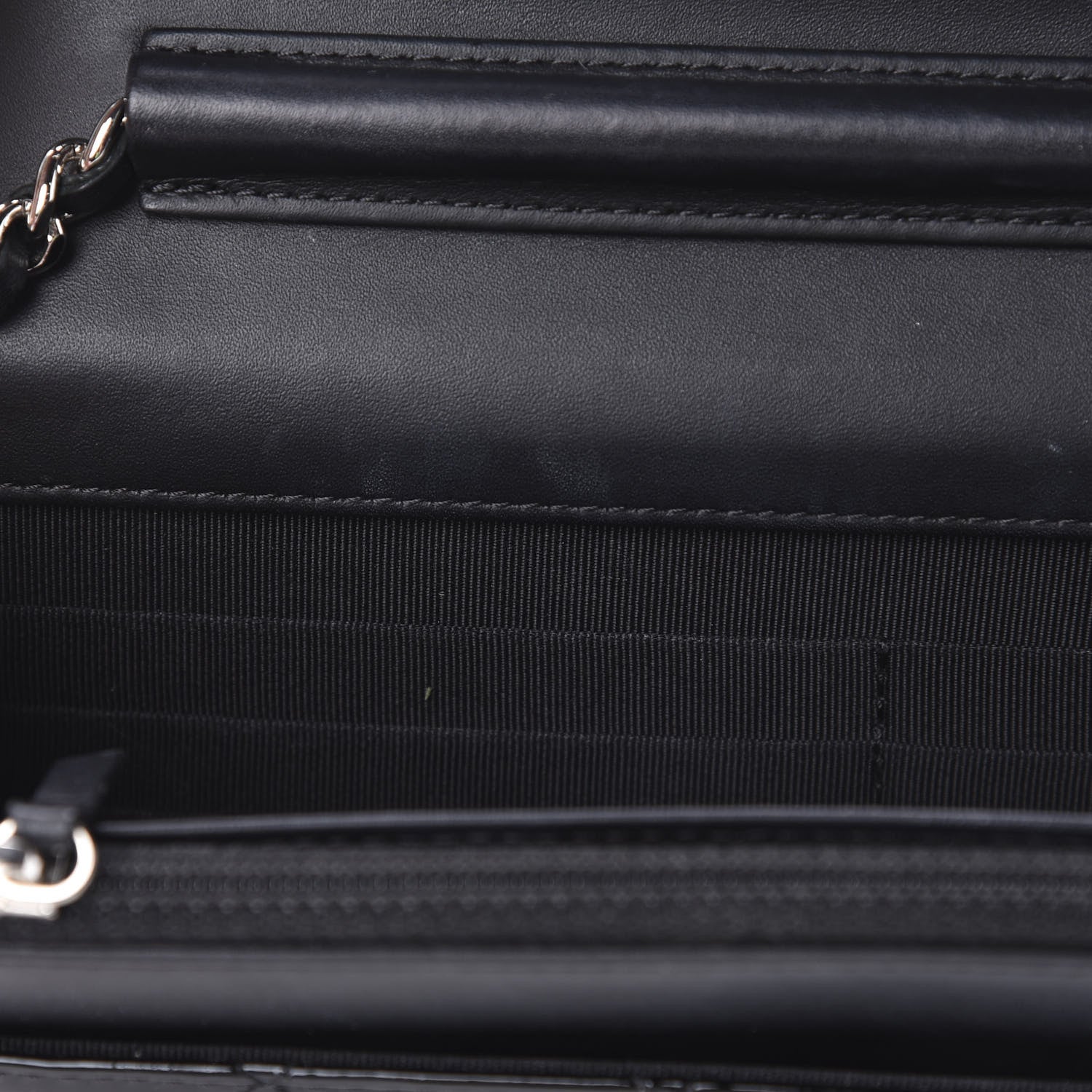 Chanel Patent Quilted Wallet On Chain WOC Black 13 of 15