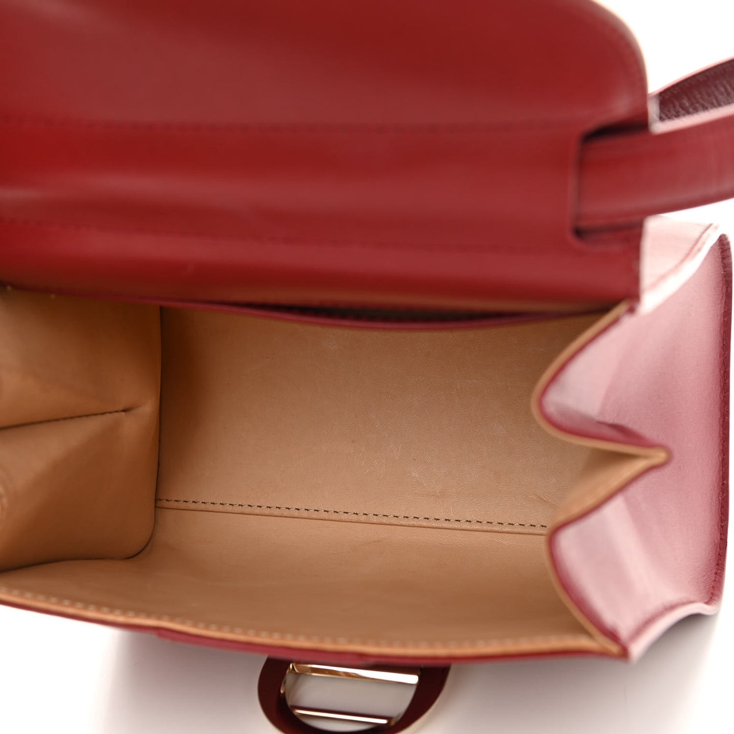 Box Calfskin Mini Brillant Satchel Red