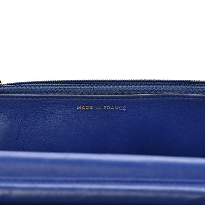 Chanel Lambskin Quilted Wallet On Chain WOC Dark Blue 7 of 18