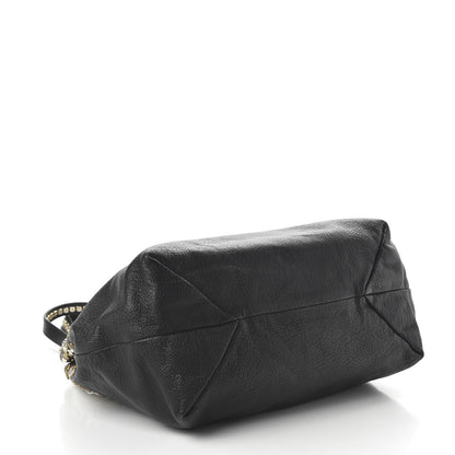 Jimmy Choo Grainy Calfskin Star Studded Tote Black 4 of 9