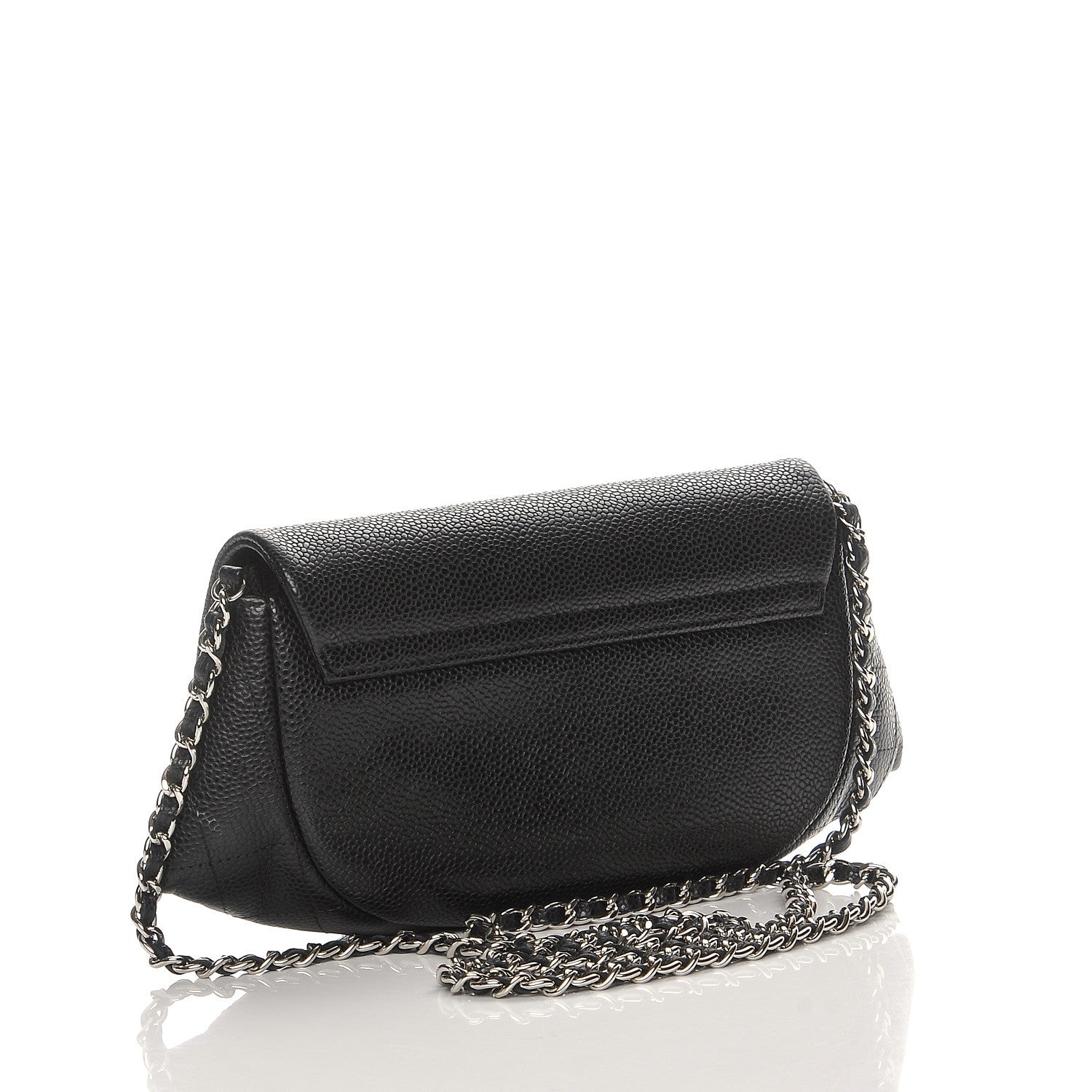 Chanel Caviar Half Moon Wallet On Chain WOC Black 9 of 9