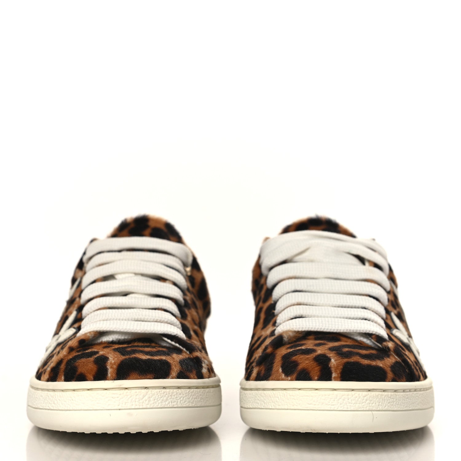Louis Vuitton Calfskin Pony Hair Leopard Monogram Frontrow Sneakers 35 2 of 8