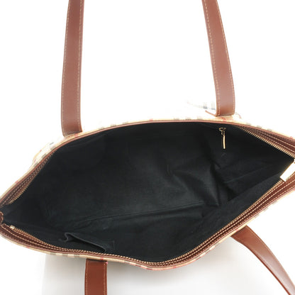 Burberry Haymarket Check Tote Brown 5 of 8