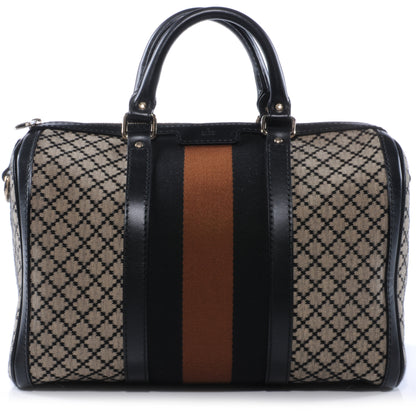 Gucci Diamante Vintage Web Medium Boston Black 1 of 9