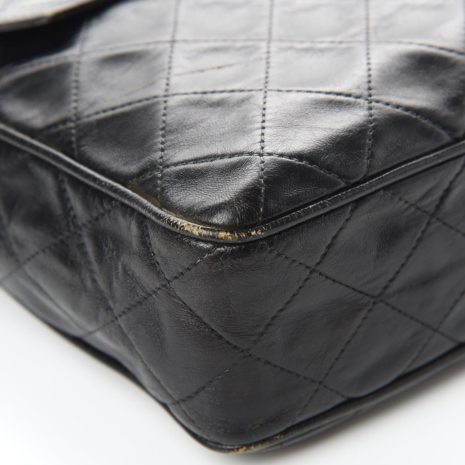 Chanel Lambskin Quilted Flap Shoulder Bag Black 10 of 17