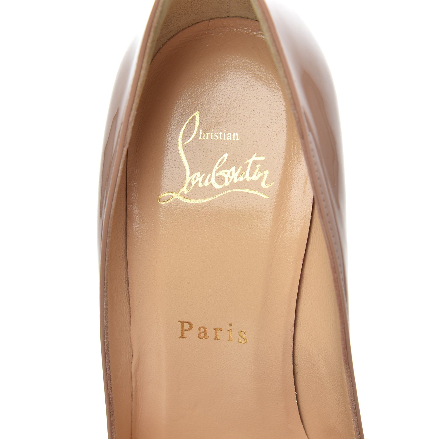 Christian Louboutin Patent Corneille 100 Pumps 38 Nude 6 of 14