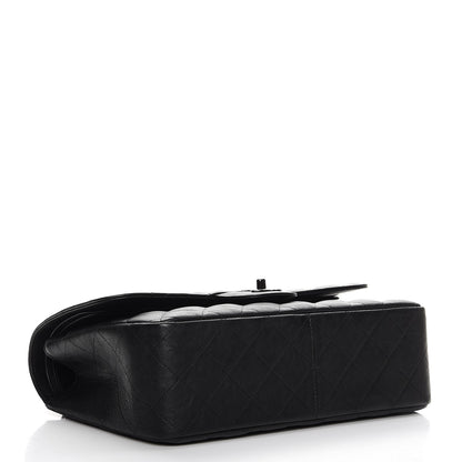 Chanel Crumpled Calfskin Quilted Jumbo Double Flap So Black 5 of 9