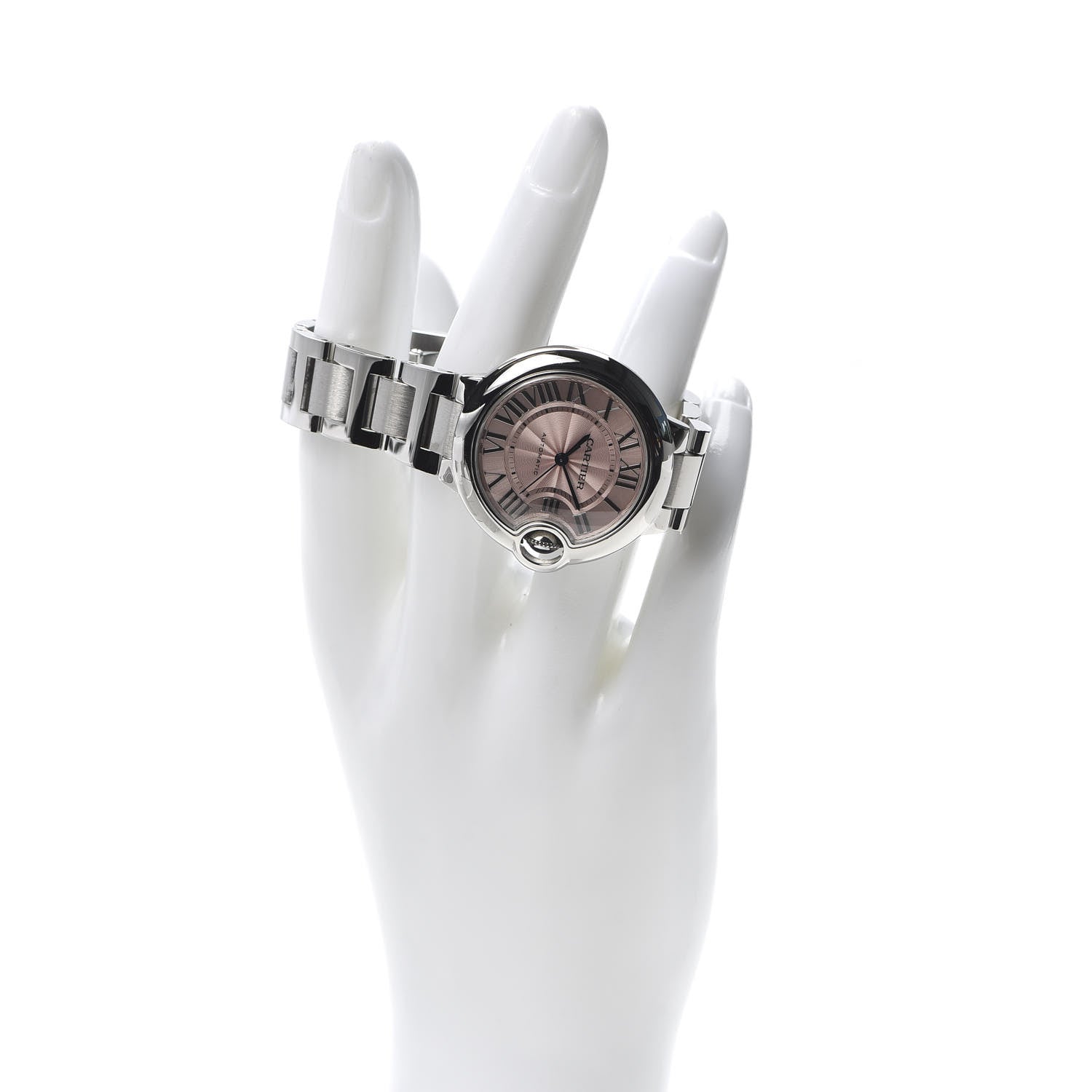 Cartier Stainless Steel 33mm Ballon Bleu De Automatic Watch Pink 2 of 7