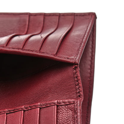 Christian Dior Grained Calfskin Cannage Diorama Elancee Wallet Burgundy 9 of 9