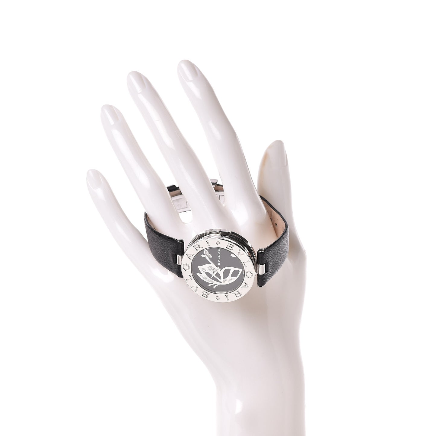 Stainless Steel Calfskin Diamond 35mm B.Zero1 Butterfly Quartz Watch Black