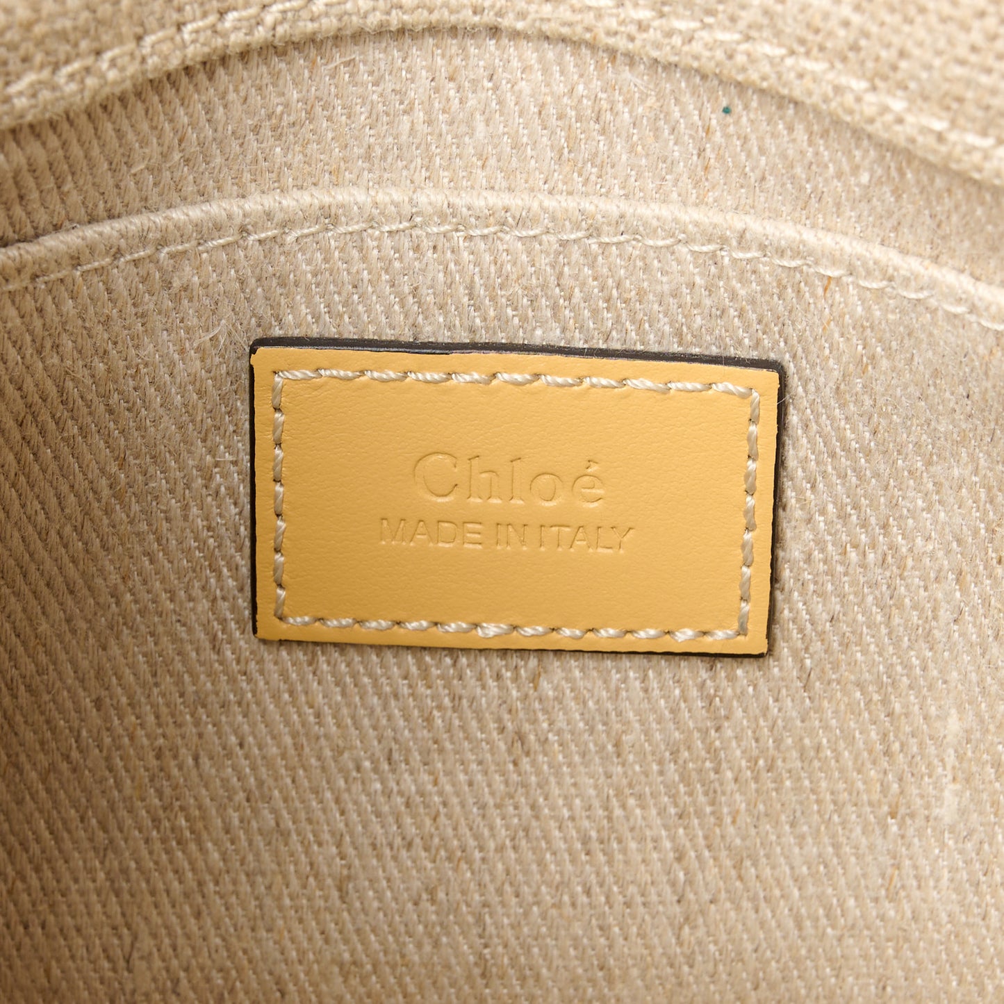 Cotton Calfskin Mini Woody Ribbon Tote Honey Gold
