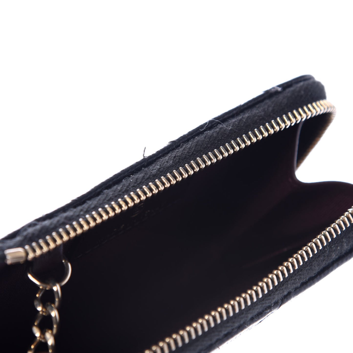 Caviar Quilted Key Holder Case Black
