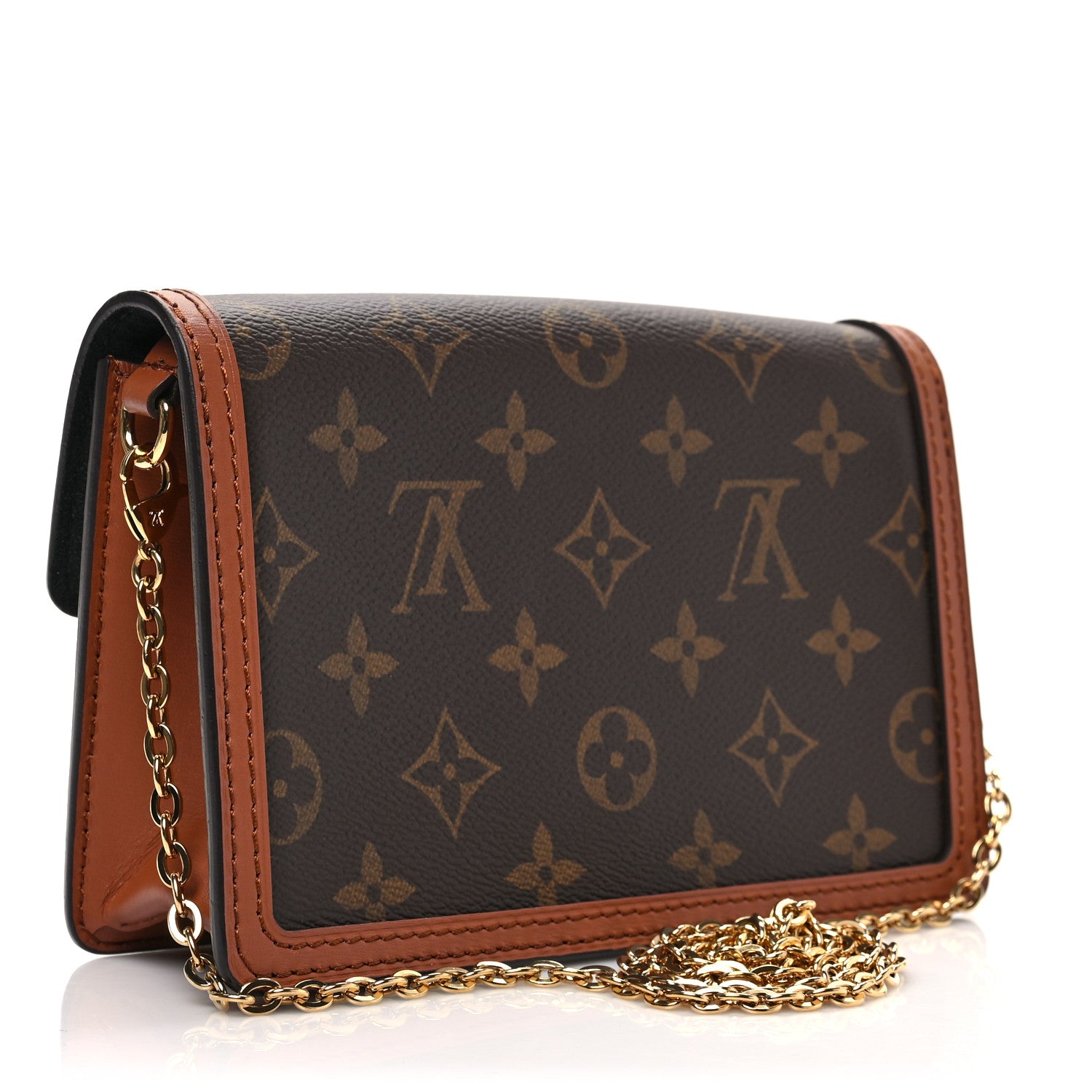 Louis Vuitton Reverse Monogram Dauphine Chain Wallet 3 of 7