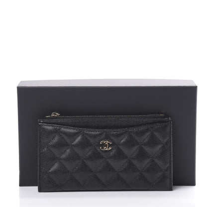 Chanel Caviar Quilted Classic Zip Pouch Black 9 of 9