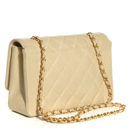 Chanel Caviar Quilted Medium Single Flap Beige Clair 3 of 9