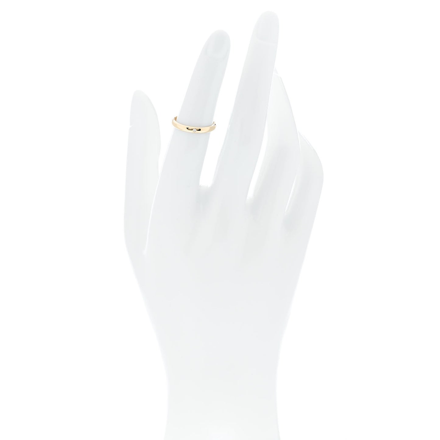 18K Yellow Gold Diamond 2.6mm 1895 Wedding Band Ring 49 5