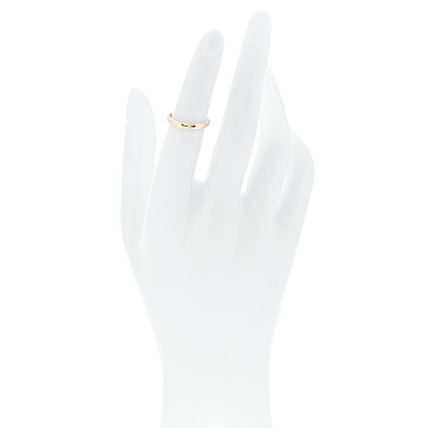 Cartier 18K Yellow Gold Diamond 2.6mm 1895 Wedding Band Ring 49 5 2 of 5