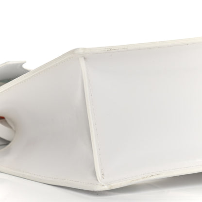 Off-White Calfskin Jitney 2.8 Meteor Shower Top Handle Bag White 9 of 12