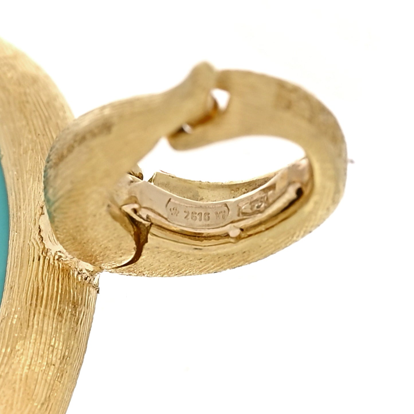 18K Yellow Gold Turquoise Jaipur Pendant
