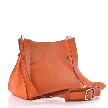 Hermes Taurillon Clemence Jypsiere 34 Orange 3 of 9