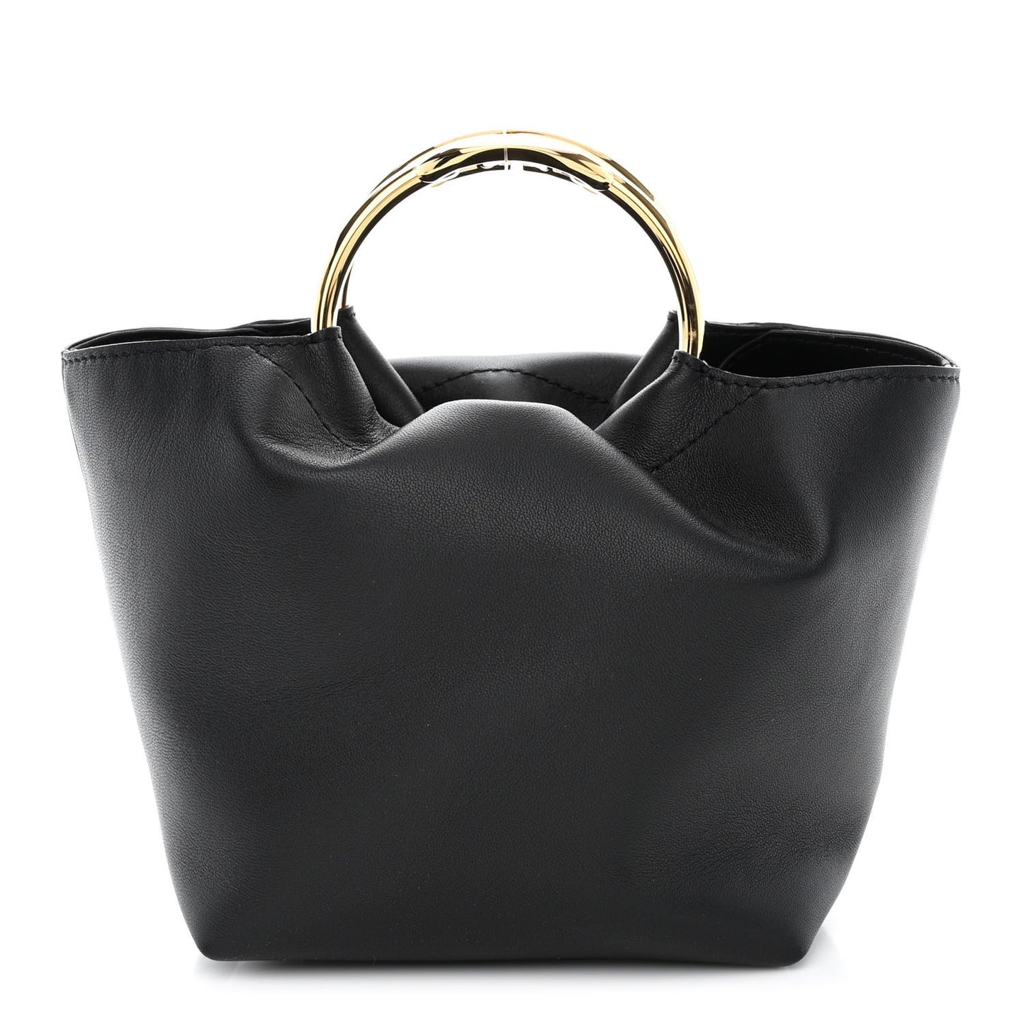 Nappa Small Carry Secrets Bucket Bag Black