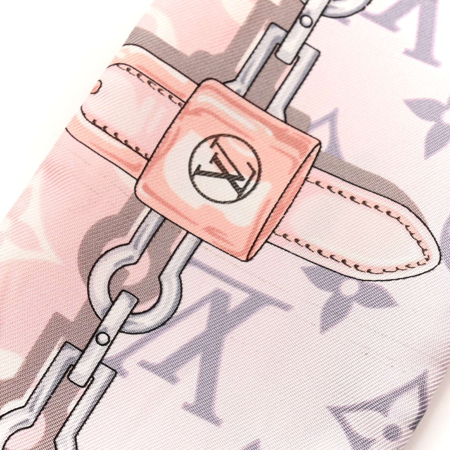 Louis Vuitton Silk Monogram Confidential Bandeau Light Pink 4 of 5