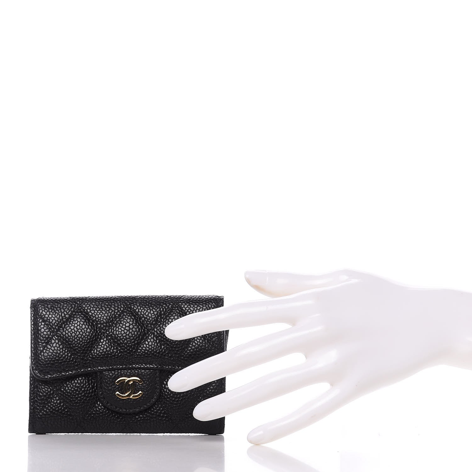 Chanel Caviar Quilted Flap Card Holder Black 2 of 11
