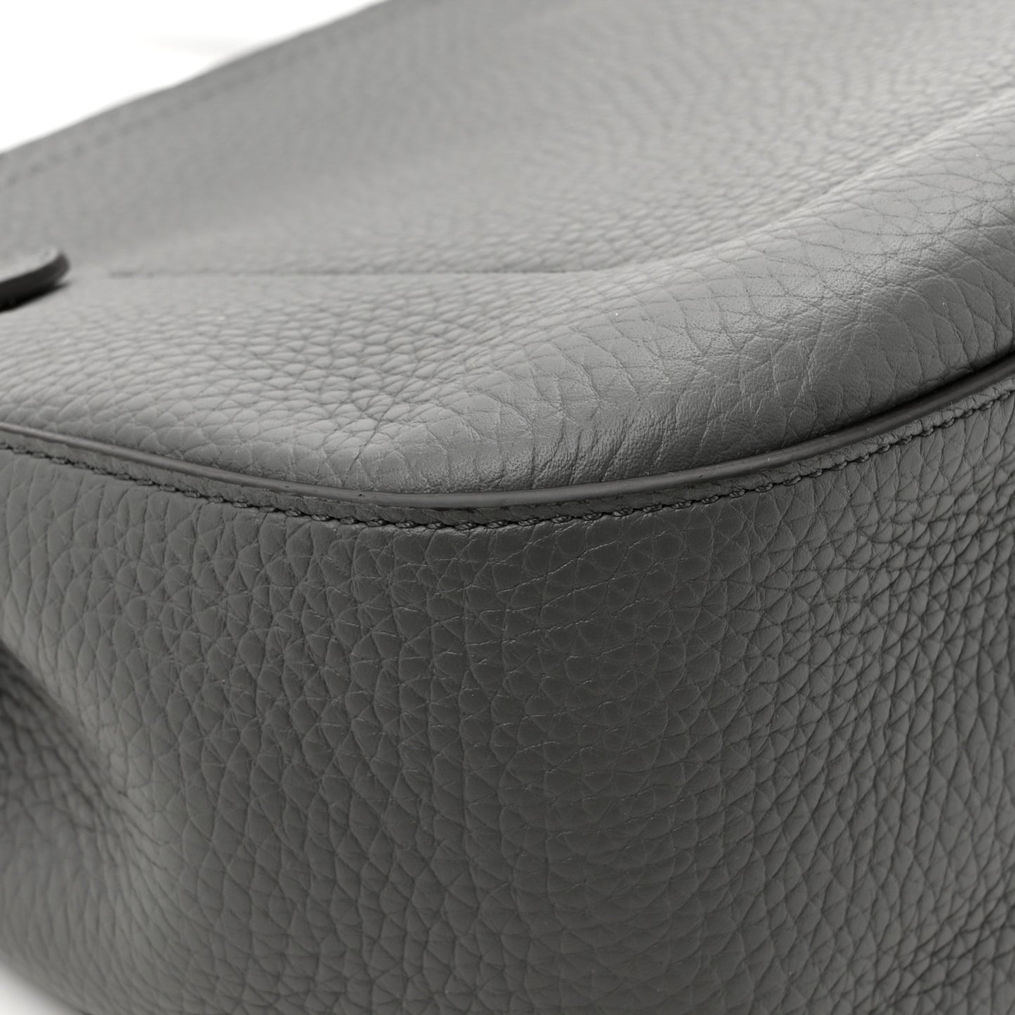 Small Classic Grain Calfskin Small Amberley Satchel Charcoal