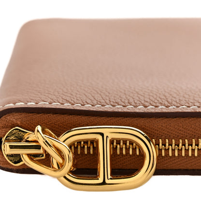 Hermes Evercolor Zipengo Chain D'Ancre Compact Cardholder Gold 8 of 8