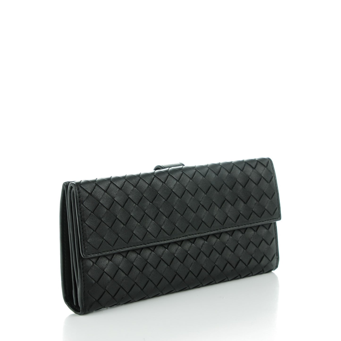Nappa Intrecciato Continental Wallet Black