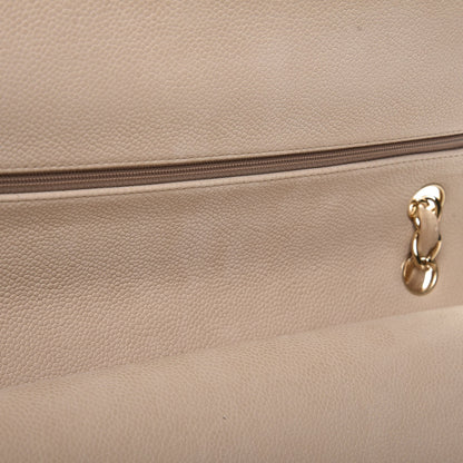 Chanel Caviar Quilted Jumbo Double Flap Light Beige 10 of 21