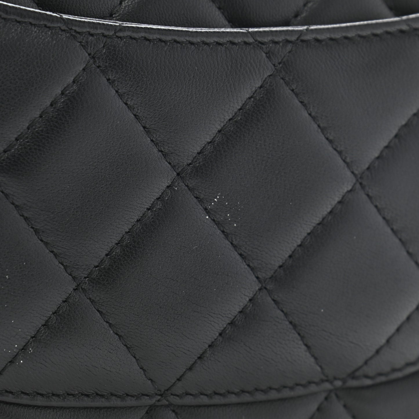 Lambskin Quilted Large Flap Wallet Black