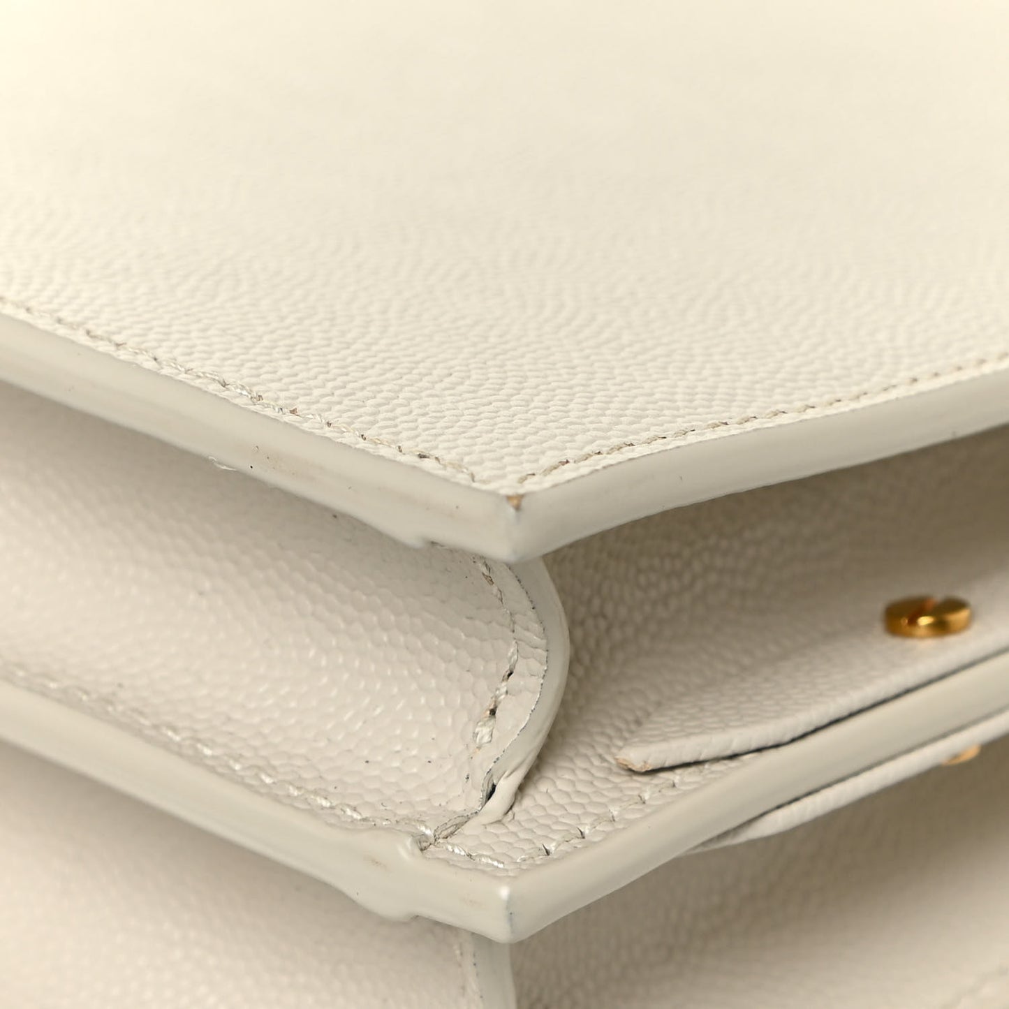 Grain De Poudre Monogram Cassandra Clasp Bag Vintage White