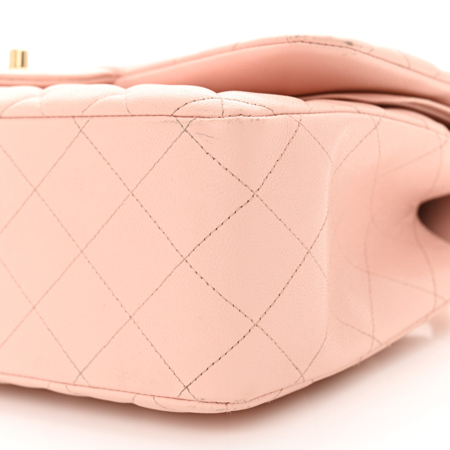 Chanel Caviar Quilted Jumbo Double Flap Light Pink 10 of 15