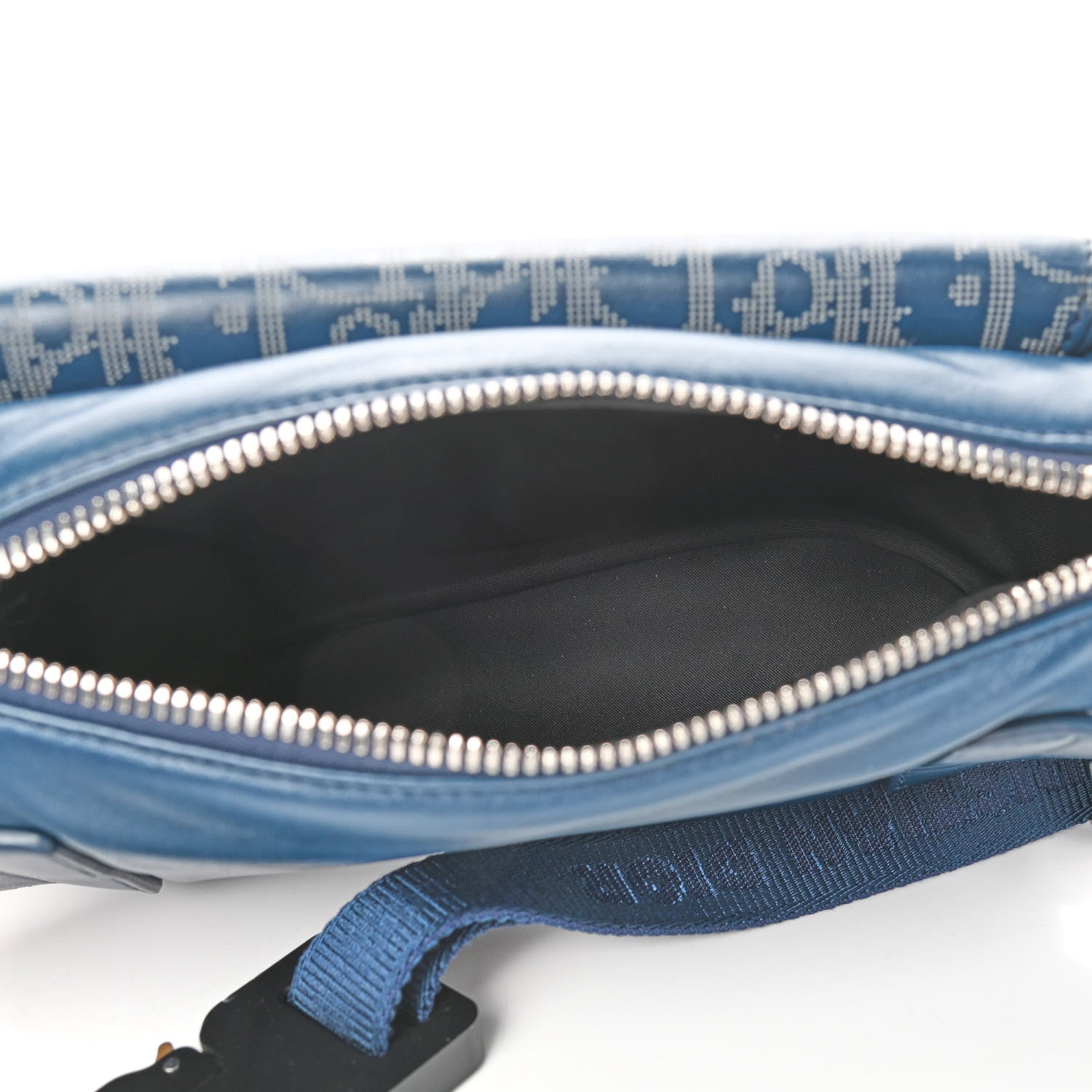 Christian Dior Galaxy Calfskin Oblique World Tour Saddle Belt Bag Navy Blue 5 of 13