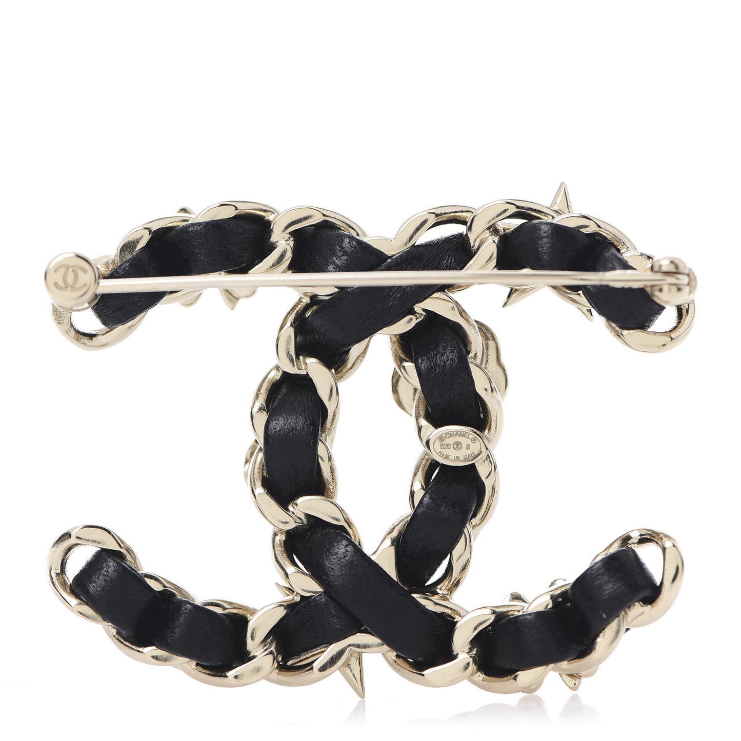 Lambskin Pearl Strass Sergeant Brooch Gold