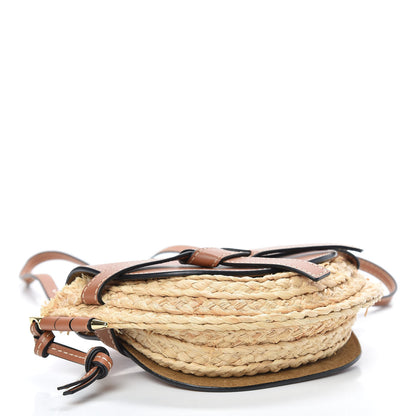 Loewe Calfskin Raffia Mini Gate Crossbody Bag Natural Tan 3 of 8