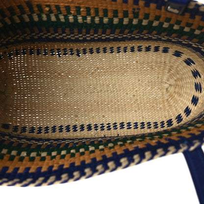 Loewe Raffia Small Square Basket Tote Bag Blue Multicolor 5 of 7