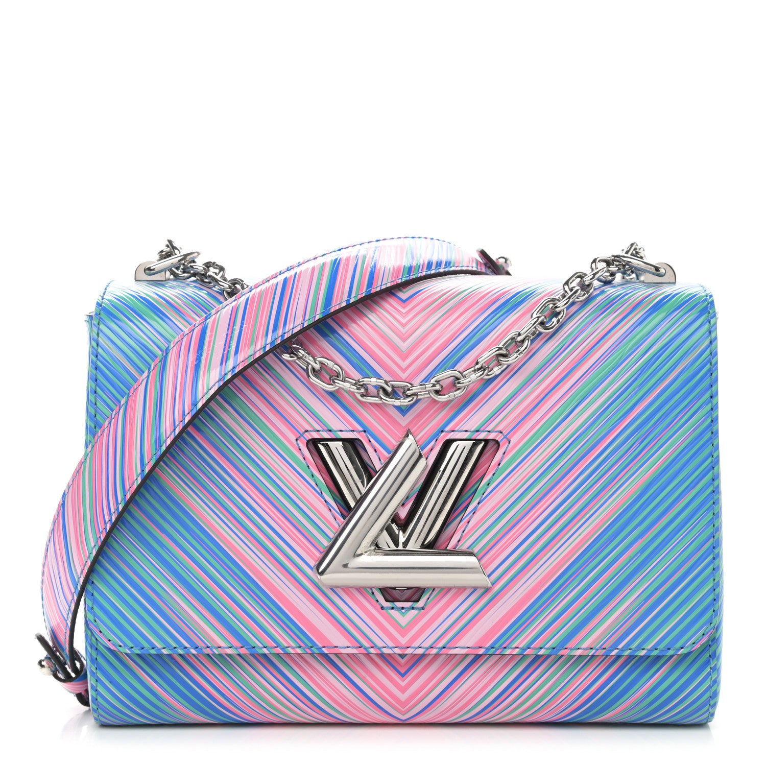 Louis Vuitton Epi Tropical Twist Shoulder Bag MM Blue Rose 1 of 8