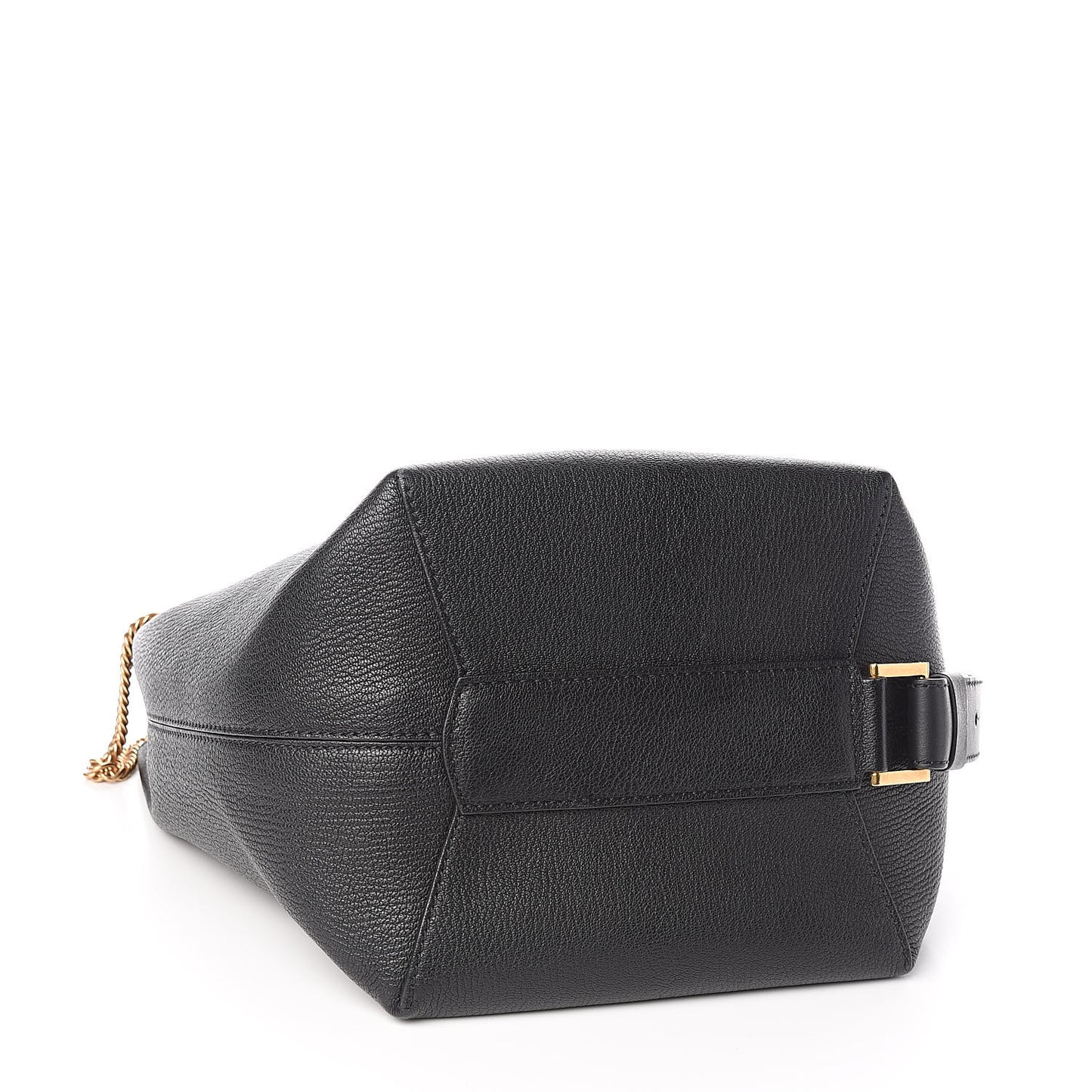 Grained Calfskin GV Bucket Bag Black