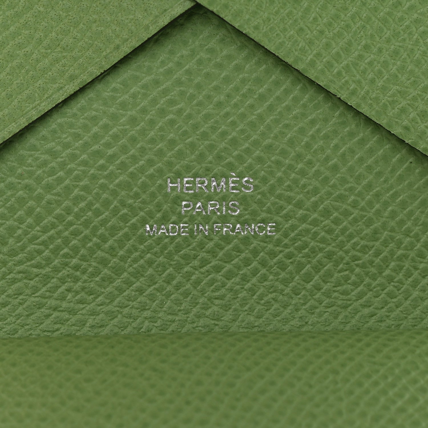 Hermes Epsom Calvi Duo Card Case Vert Criquet 7 of 9