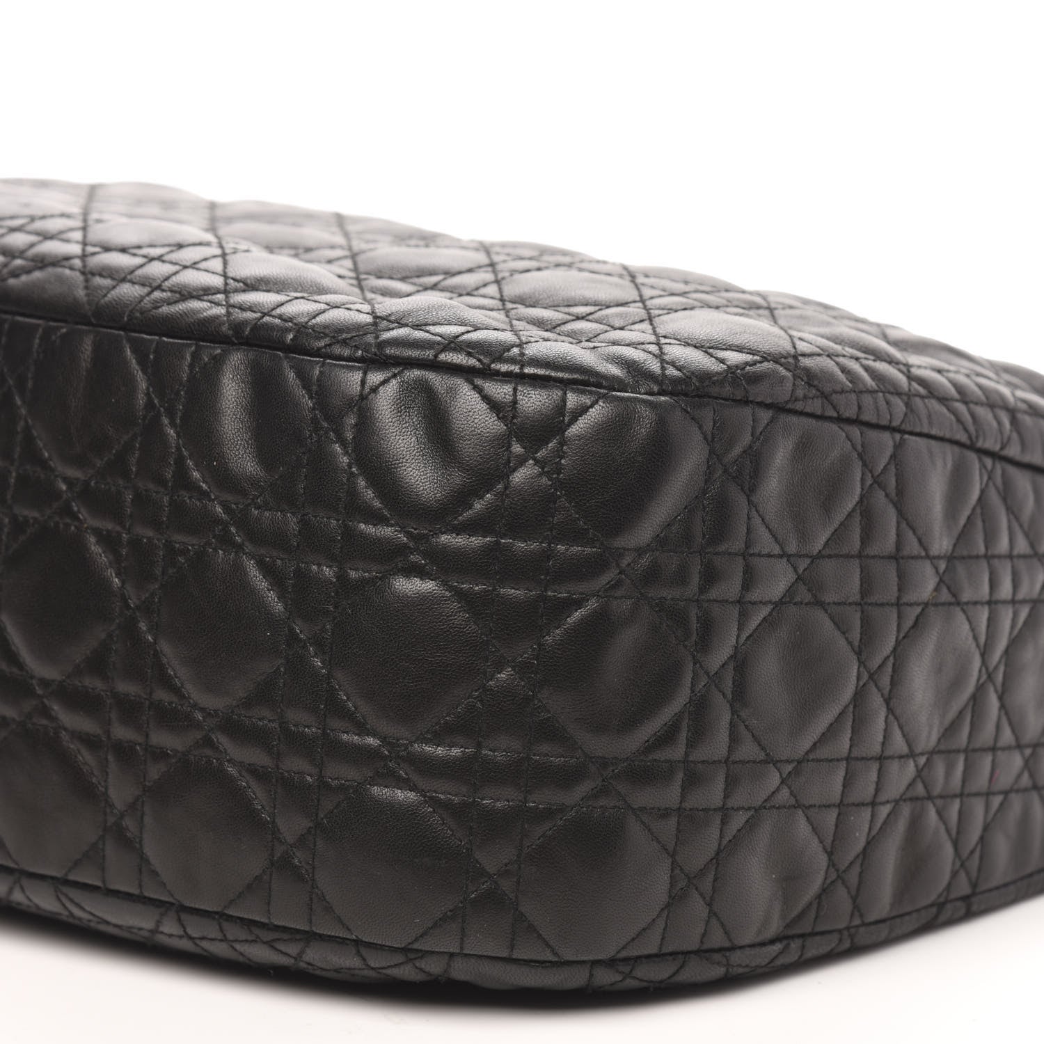 Christian Dior Lambskin Cannage Large Dior Soft Hobo Black 9 of 10