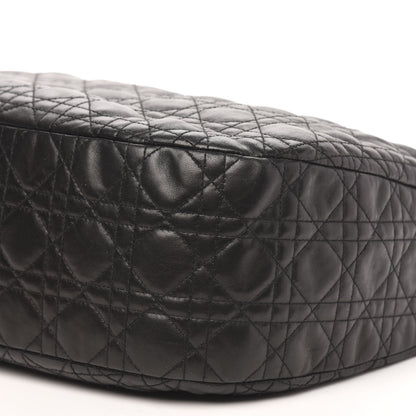 Christian Dior Lambskin Cannage Large Dior Soft Hobo Black 9 of 10
