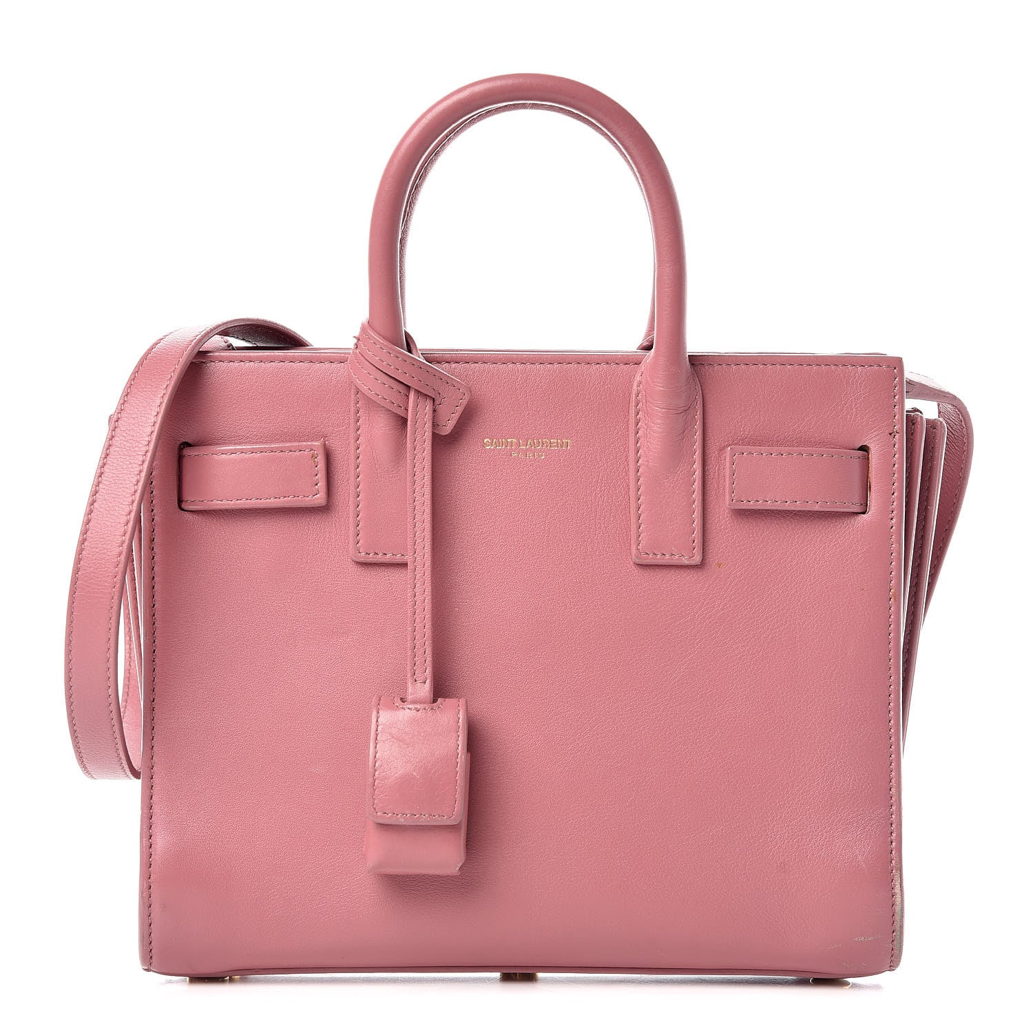 Saint Laurent Calfskin Nano Sac De Jour Rose Dark 1 of 28